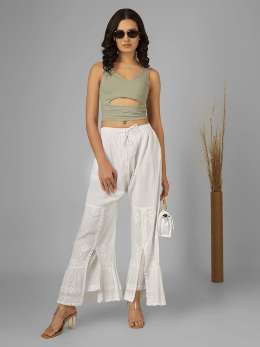 COTTON FRONT SLIT PALAZZO