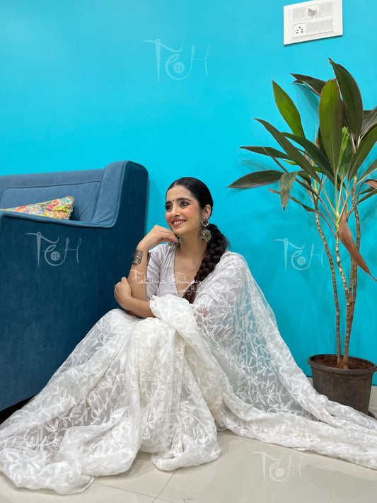 VARNIKA TEEPCHI CHIKANKARI SAREE