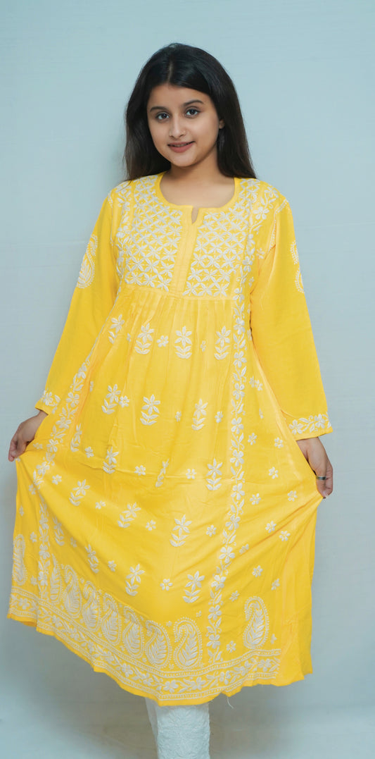 YELLOW MODAL HEAVY GAOWN