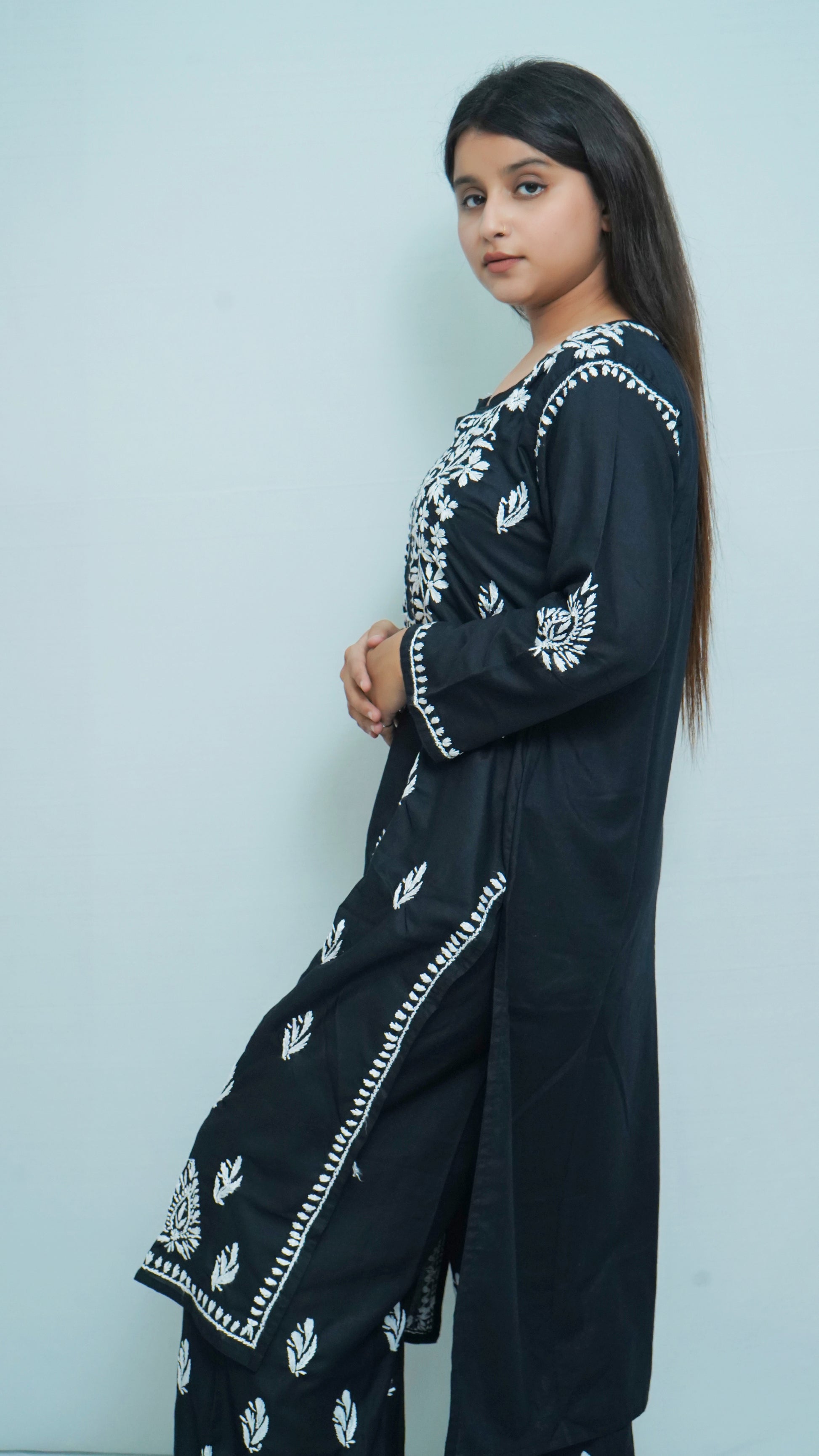 ZAREEN BLACK MODAL PALAZO SET