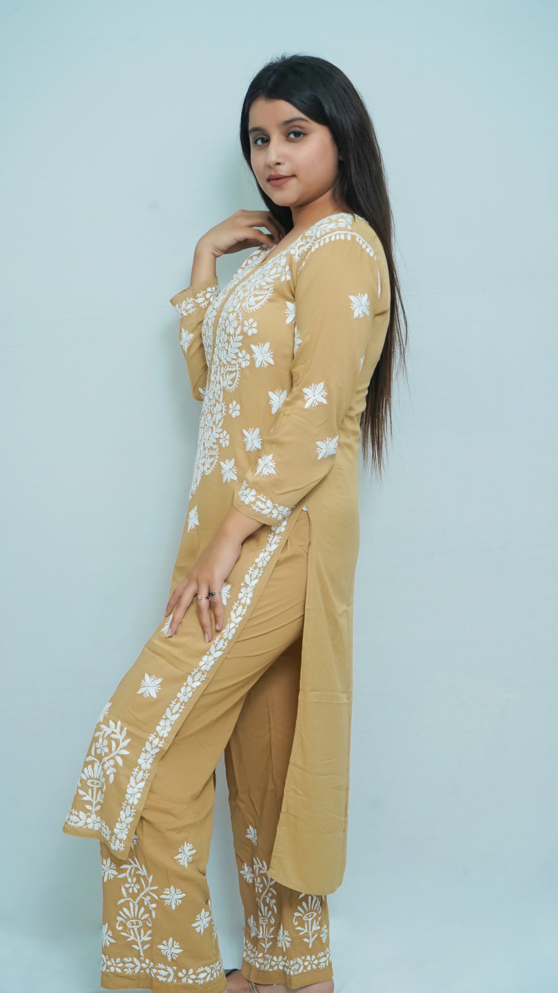 ZAREEN BROWN MODAL PALAZZO SET