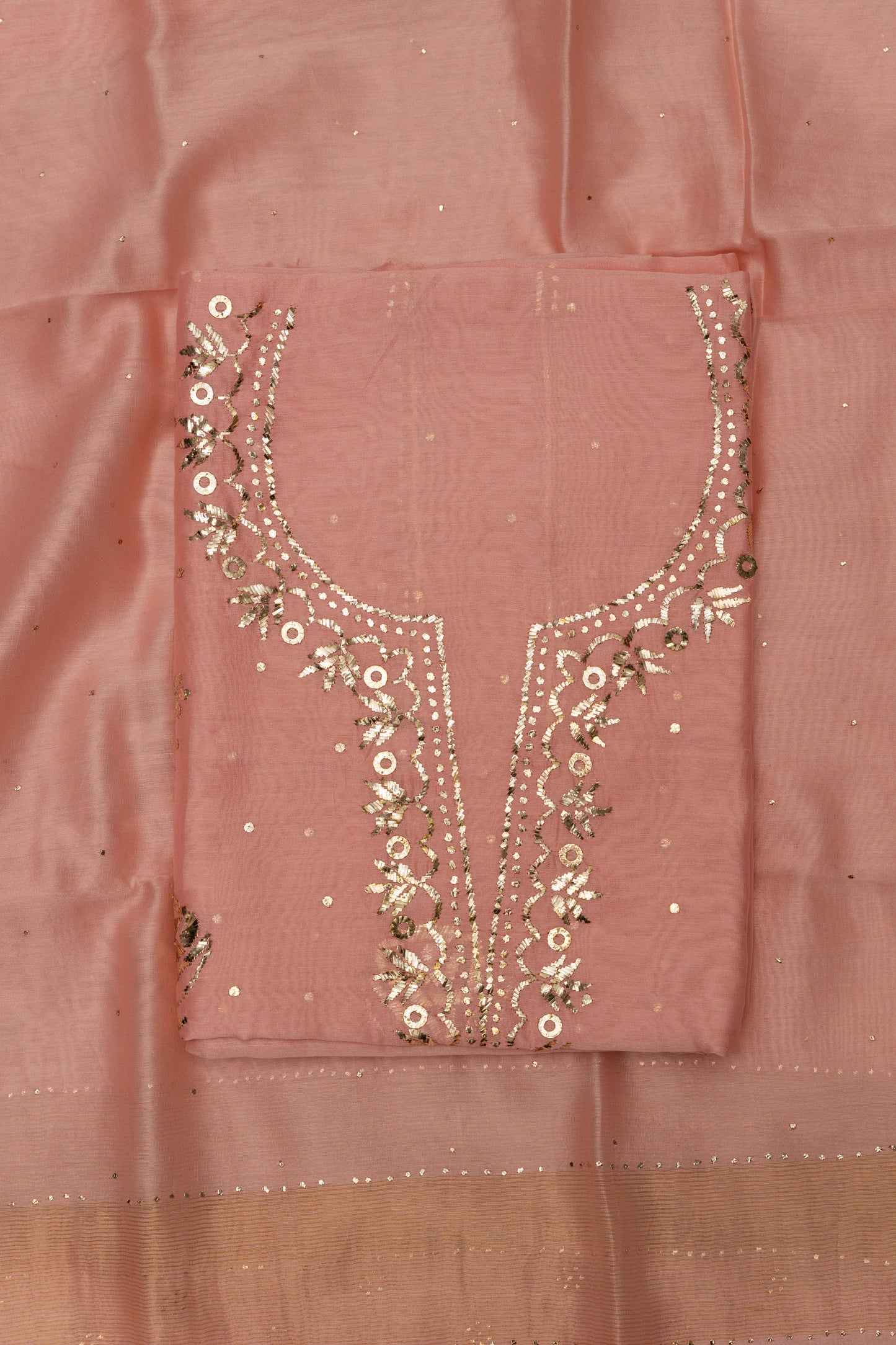PURE CHANDERI SILK SUIT AND DUPATTA