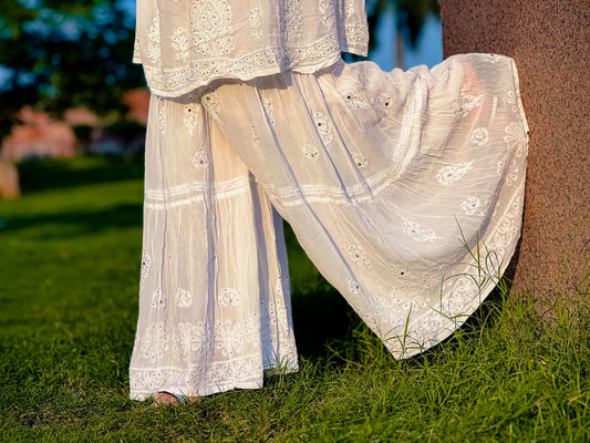 Chikankari Viscose Garara