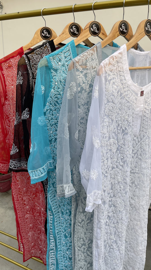 GEORGETTE FRONT JAAL KURTI