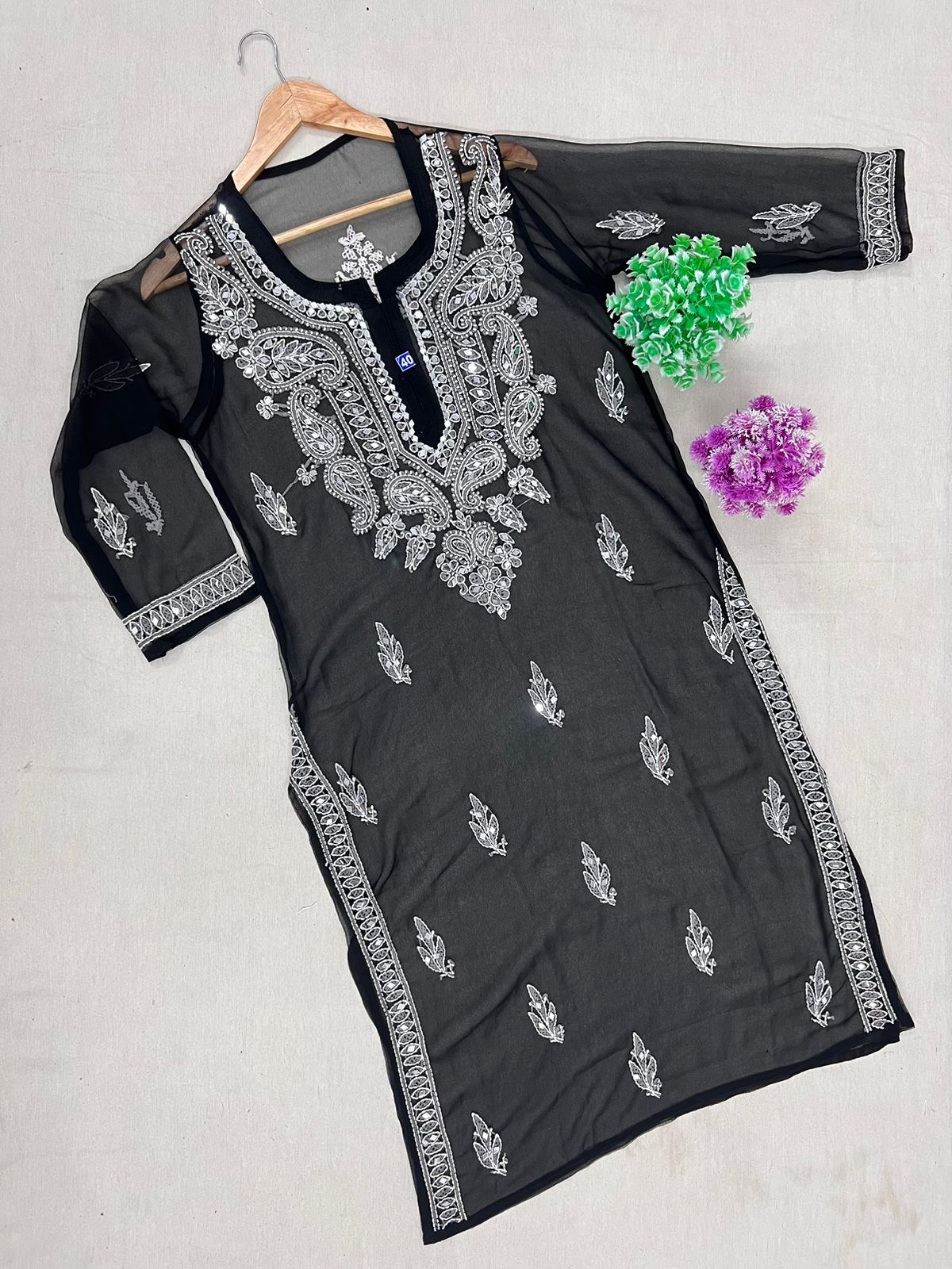 GALA BUTTI MIRROR HANDEMADE KURTA WITH INNER