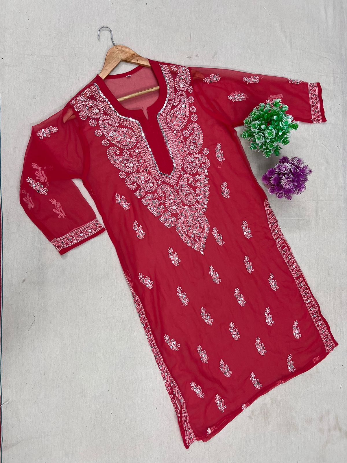 GALA BUTTI MIRROR HANDEMADE KURTA WITH INNER