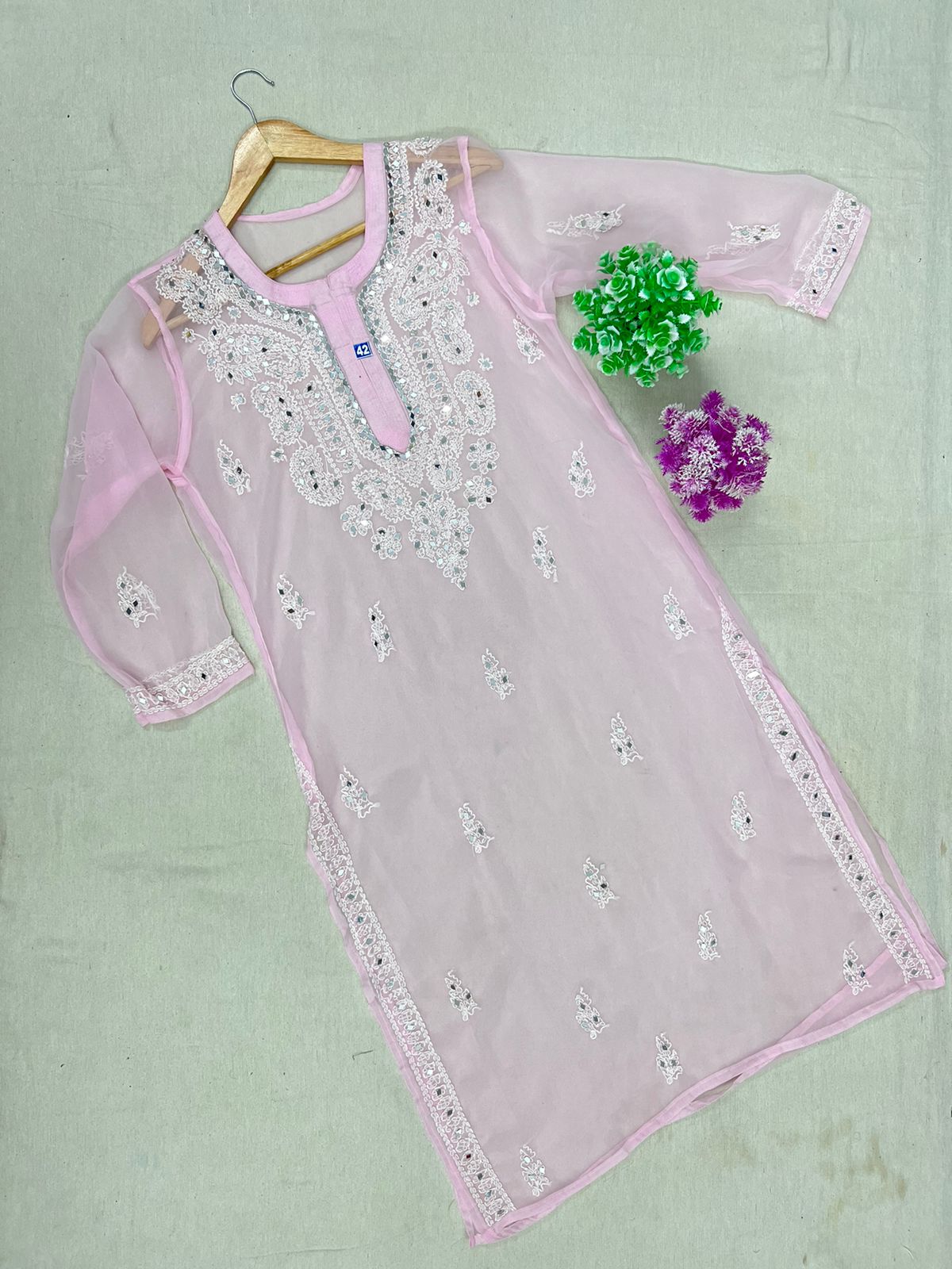GALA BUTTI MIRROR HANDEMADE KURTA WITH INNER