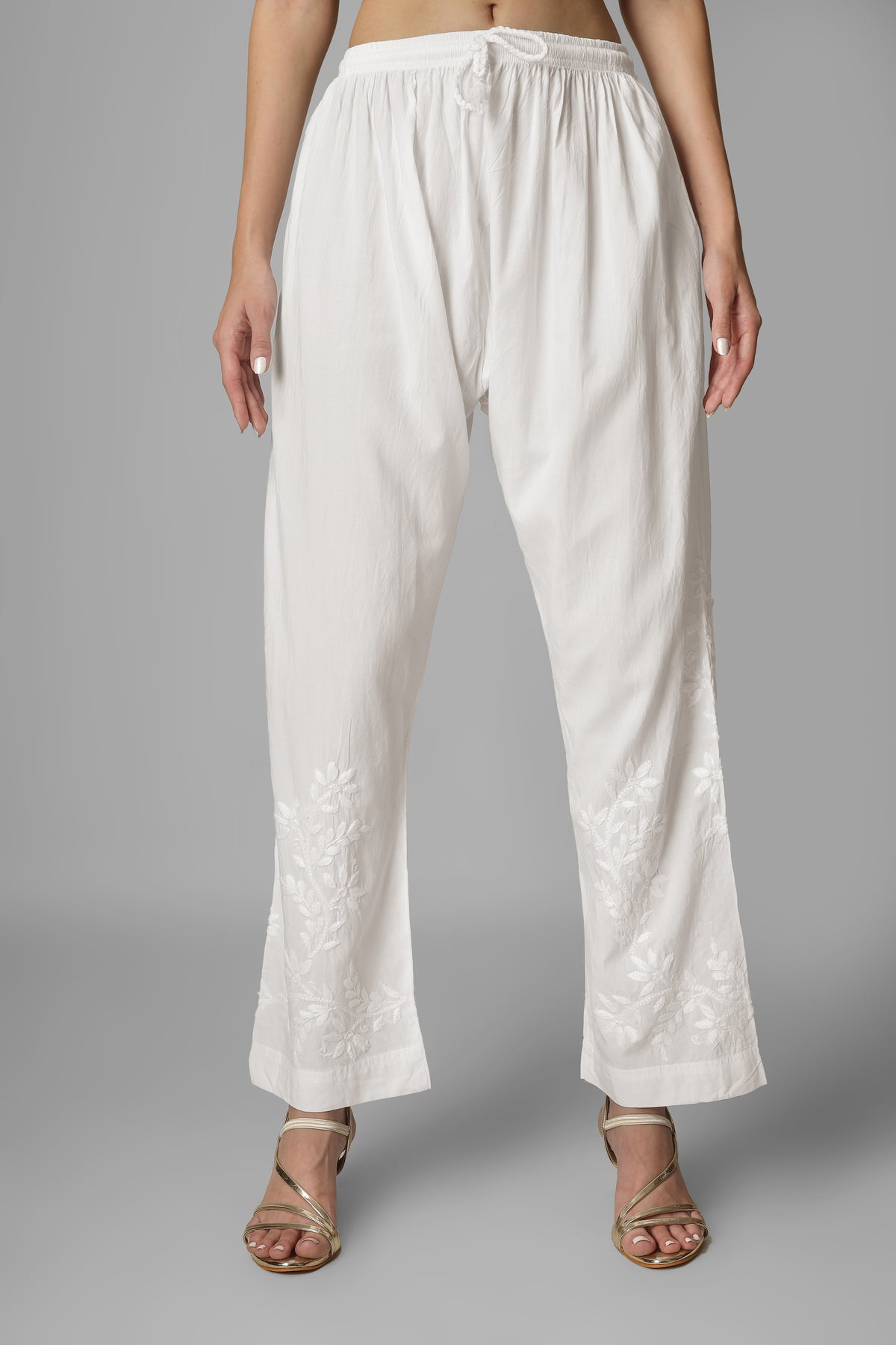 CHIKANKARI MODAL PANT