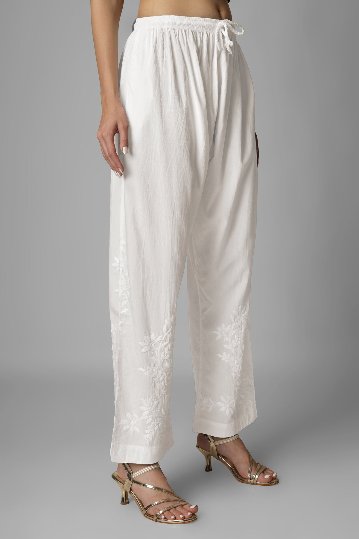 CHIKANKARI MODAL PANT