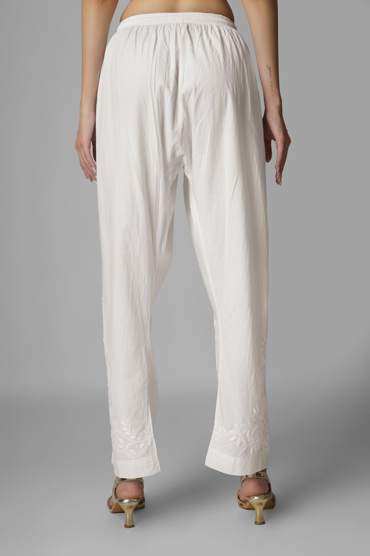 CHIKANKARI MODAL PANT