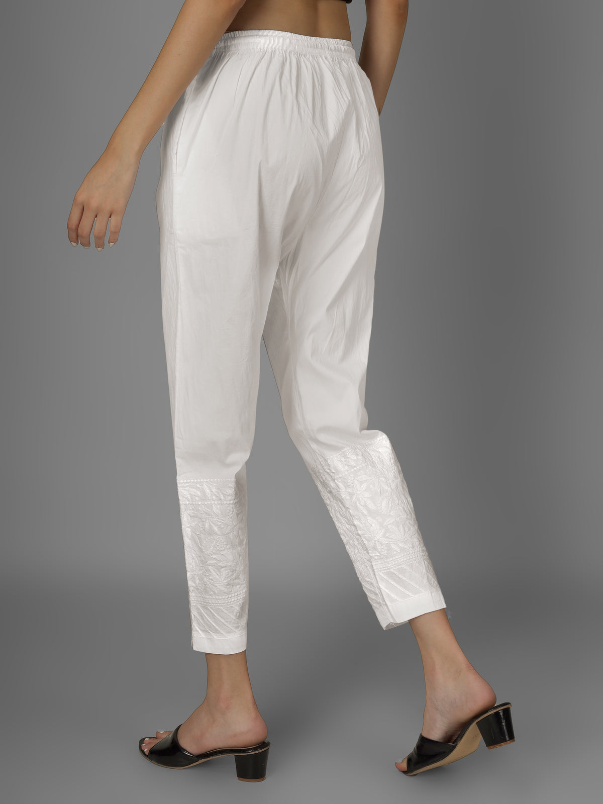 STRAIGHT CHIKANKARI PANT - DHARI