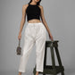 STRAIGHT CHIKANKARI PANT - MAKHI
