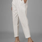 STRAIGHT CHIKANKARI PANT - WAVE