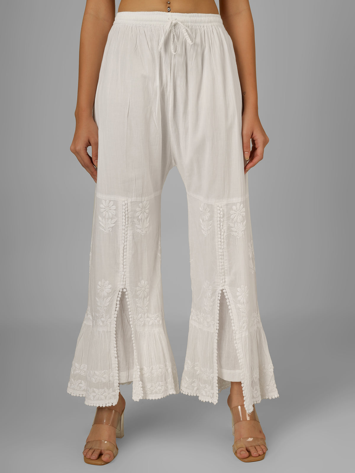 COTTON FRONT SLIT PALAZZO
