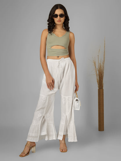 COTTON FRONT SLIT PALAZZO