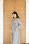 TAIMA GREY GEORGETTE SLIT ANGARKHA