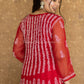 Aadila Red 56 Kali Georgette Chikankari Anarkali 