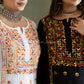 YUSRA BLACK MULTI CHIKANKARI KHADI COTTON STRAIGHT KURTI