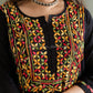 YUSRA BLACK MULTI CHIKANKARI KHADI COTTON STRAIGHT KURTI