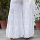 WHITE COTTON THREE LAYER CHIKANKARI GARARA