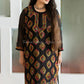 BLACK MULTI HAFSA GEORGETTE STRAIGHT CHIKANKARI KURTI