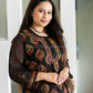 BLACK MULTI HAFSA GEORGETTE STRAIGHT CHIKANKARI KURTI
