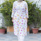 HOT PINK ZOYA MULMUL CHIKANKARI STRAIGHT KURTA