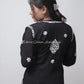 BLACK AYAAT MODAL COTTON STRAIGHT CHIKANKARI KURTI