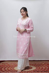PINK MARIA MODAL STRAIGHT CHIKANKARI KURTI