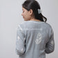 GREY MARIA MODAL STRAIGHT CHIKANKARI KURTI