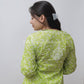 GREEN IBADAT MULMUL COTTON STRAIGHT CHIKANKARI KURTI