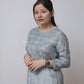 GAZAL GREY CHANDERI COTTON STRAIGHT CHIKANKARI KURTI