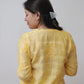 GAZAL YELLOW CHANDERI COTTON STRAIGHT CHIKANKARI KURTI