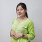 GREEN YALINA KHADI CHIKANKARI STRAIGHT KURTA