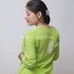 GREEN YALINA KHADI CHIKANKARI STRAIGHT KURTA