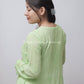 LIGHT GREEN IQRA VISCOSE CHIKANKARI PEPLUM TOP