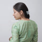 ADAB GREEN CHANDERI CHIKANKARI STITCHED SUIT SET