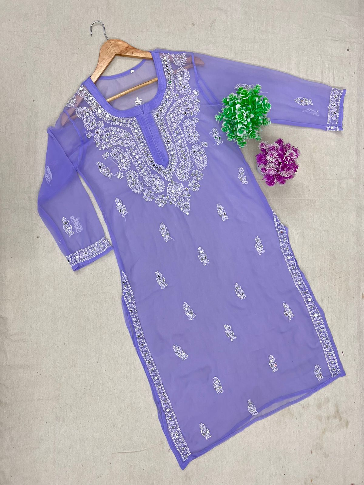 GALA BUTTI MIRROR HANDEMADE KURTA WITH INNER