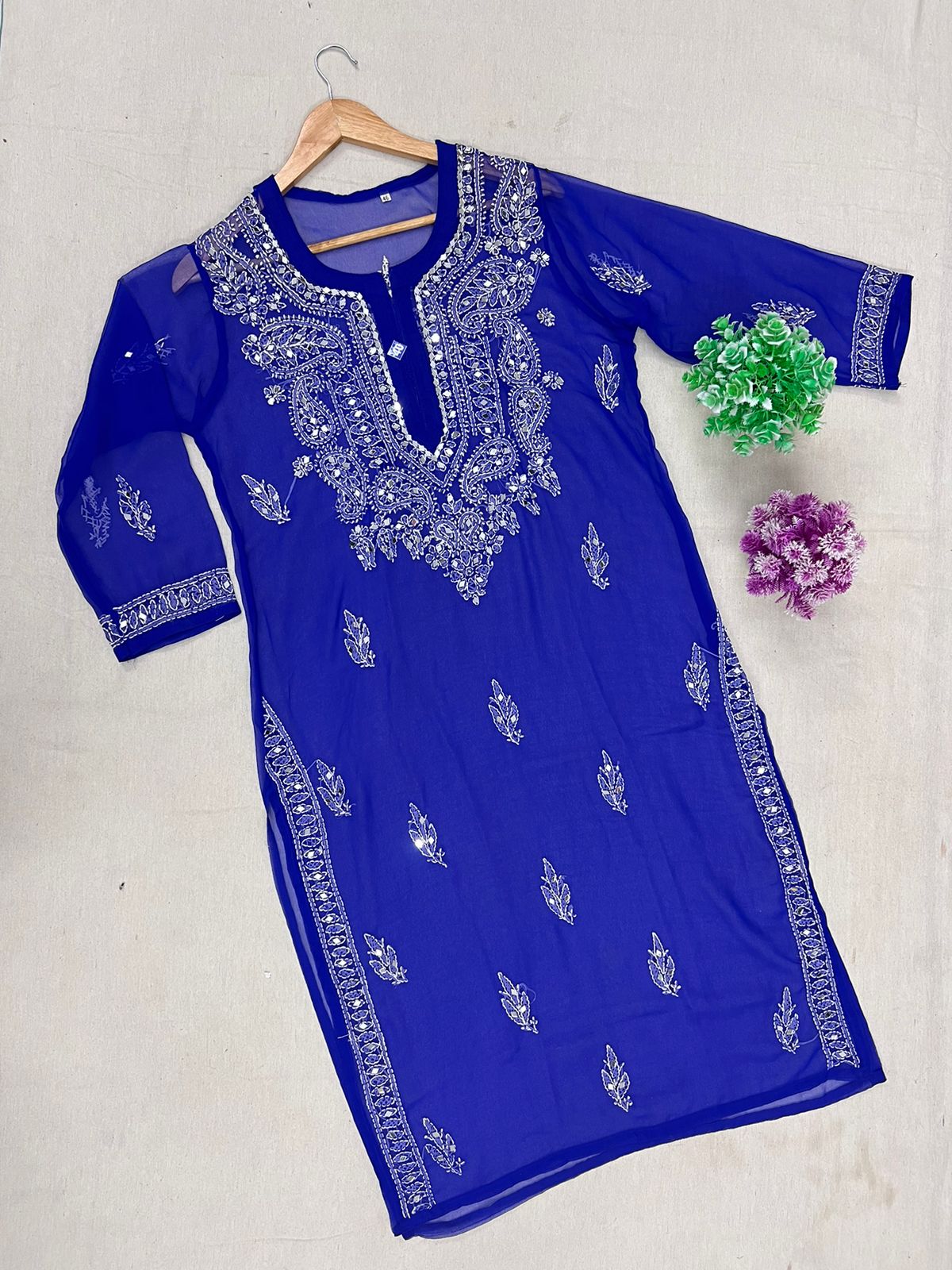 GALA BUTTI MIRROR HANDEMADE KURTA WITH INNER