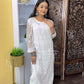DEBO PRIYA WHITE HAND-MADE CHIKANKARI STRAIGHT KURTA WITH INNER