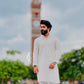 SHAZIM CHIKANKARI COTTON STRAIGHT MEN'S KURTA