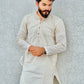 SHAZIM CHIKANKARI COTTON STRAIGHT MEN'S KURTA