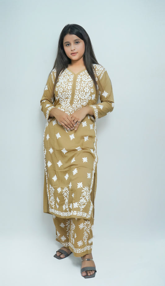 ZAREEN BROWN MODAL PALAZZO SET