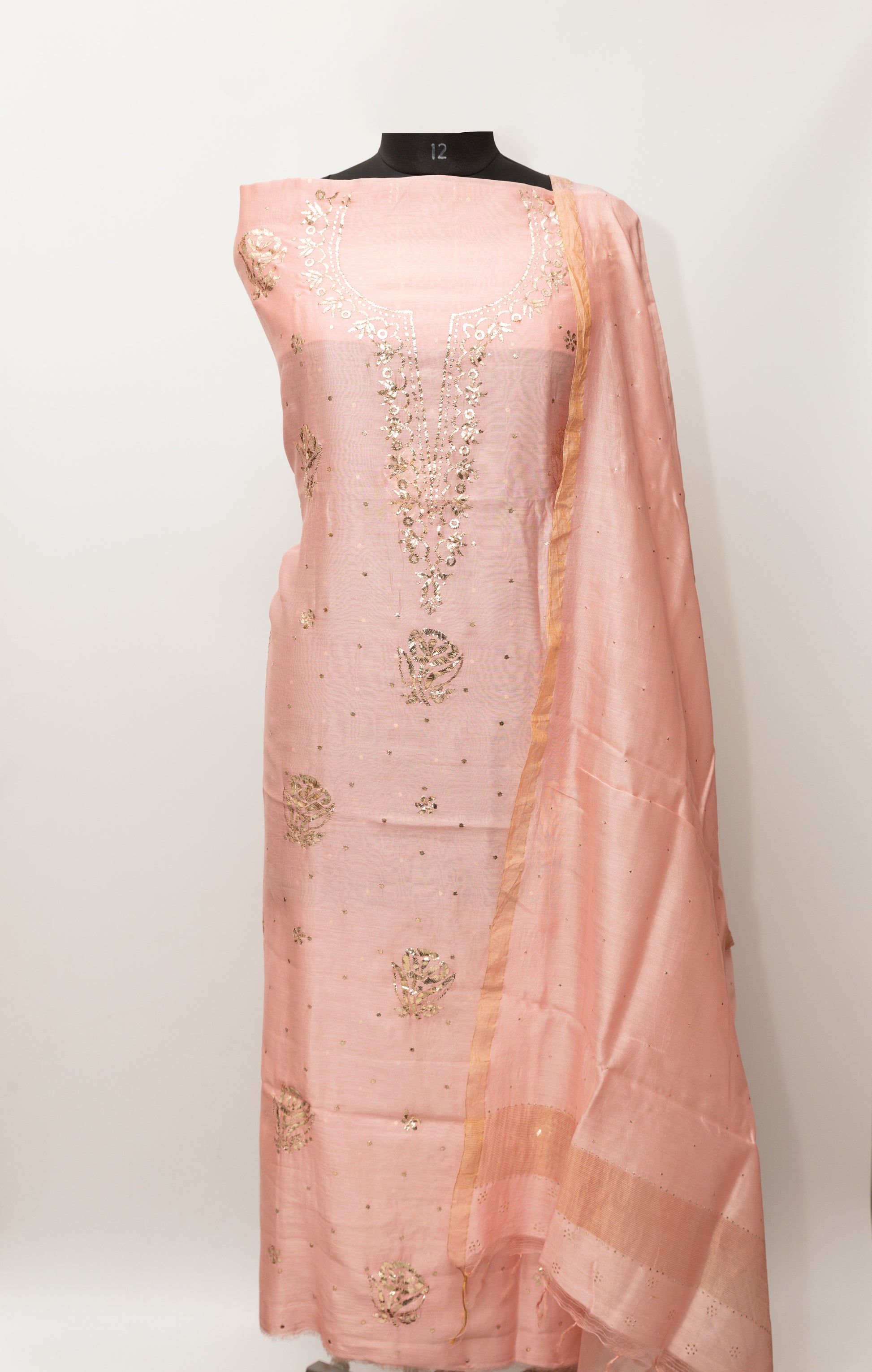 PURE CHANDERI SILK SUIT AND DUPATTA