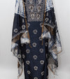 TIE AND DYE UNSTITCHED MUKESH SUIT WITH DUPATTA