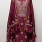 PREMIUM CHANDERI GALA WORK UNSTITCHED SUIT