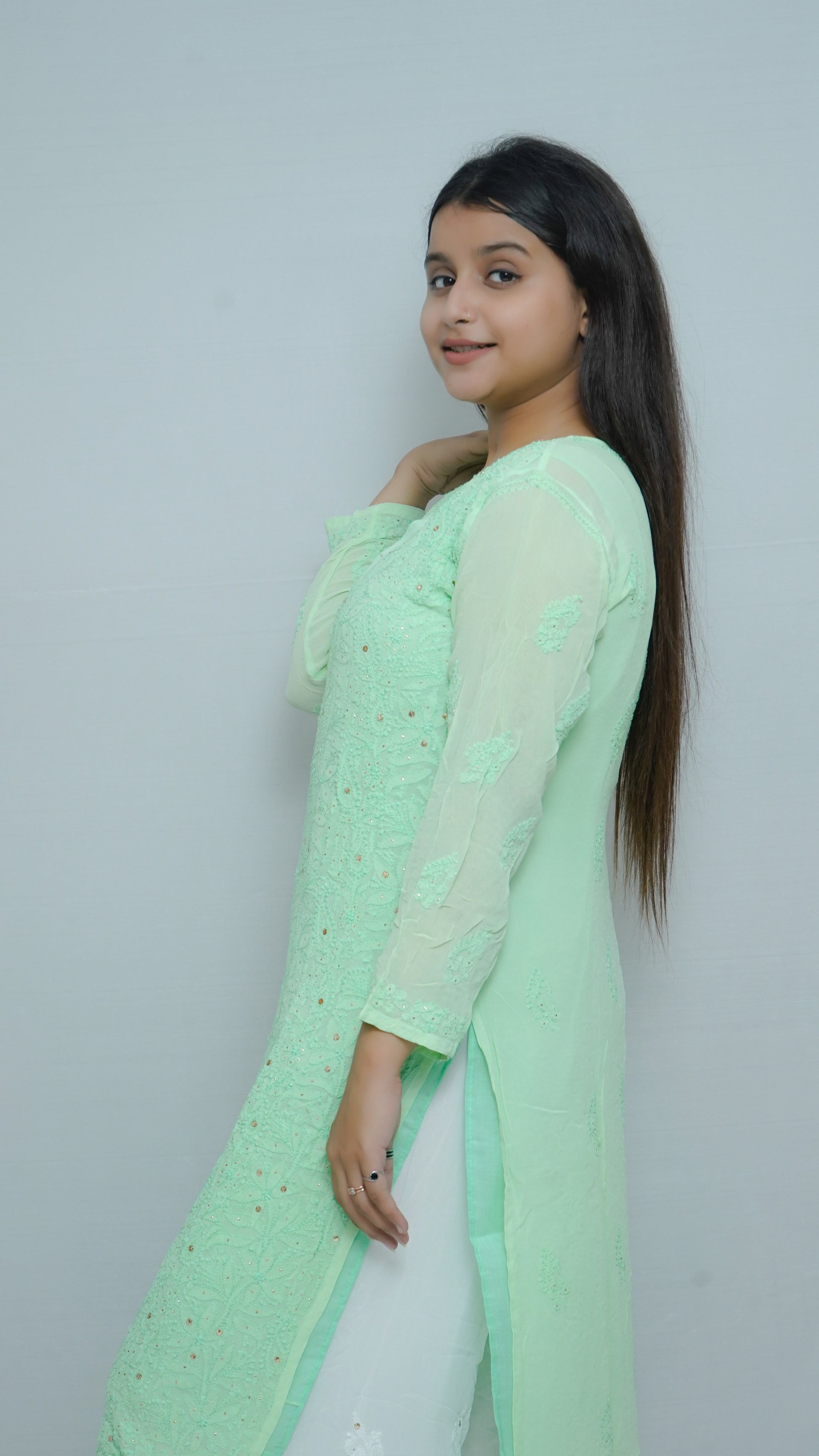 VISCOSE FRONT JAAL KURTI