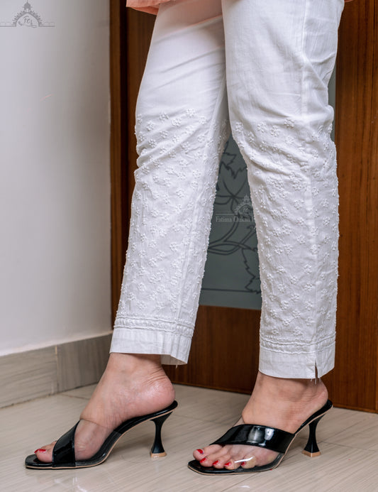 CHIKANKARI KEEL WORK COTTON PANTS