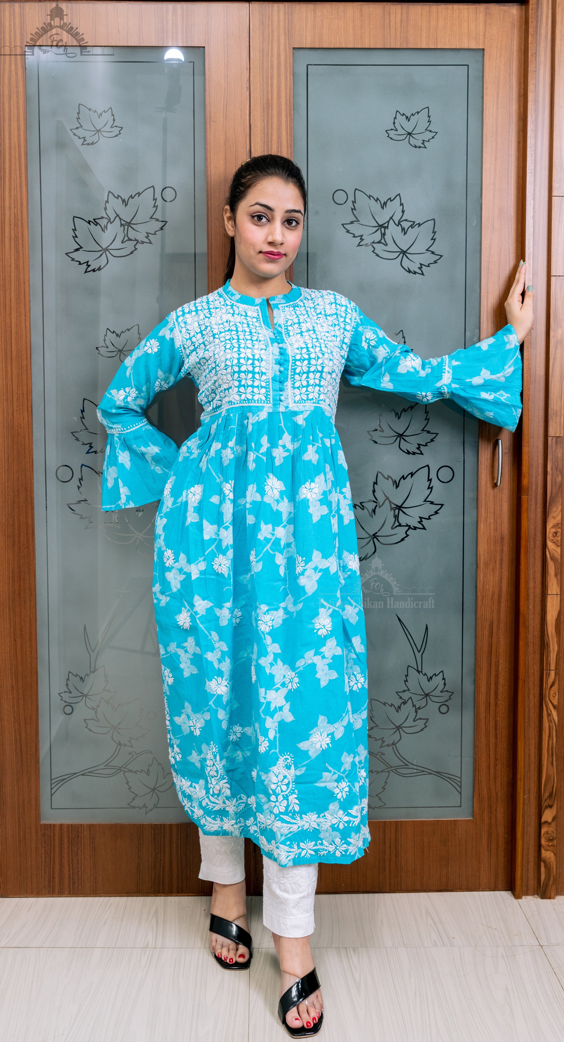 MULMUL PRINTED FROCK