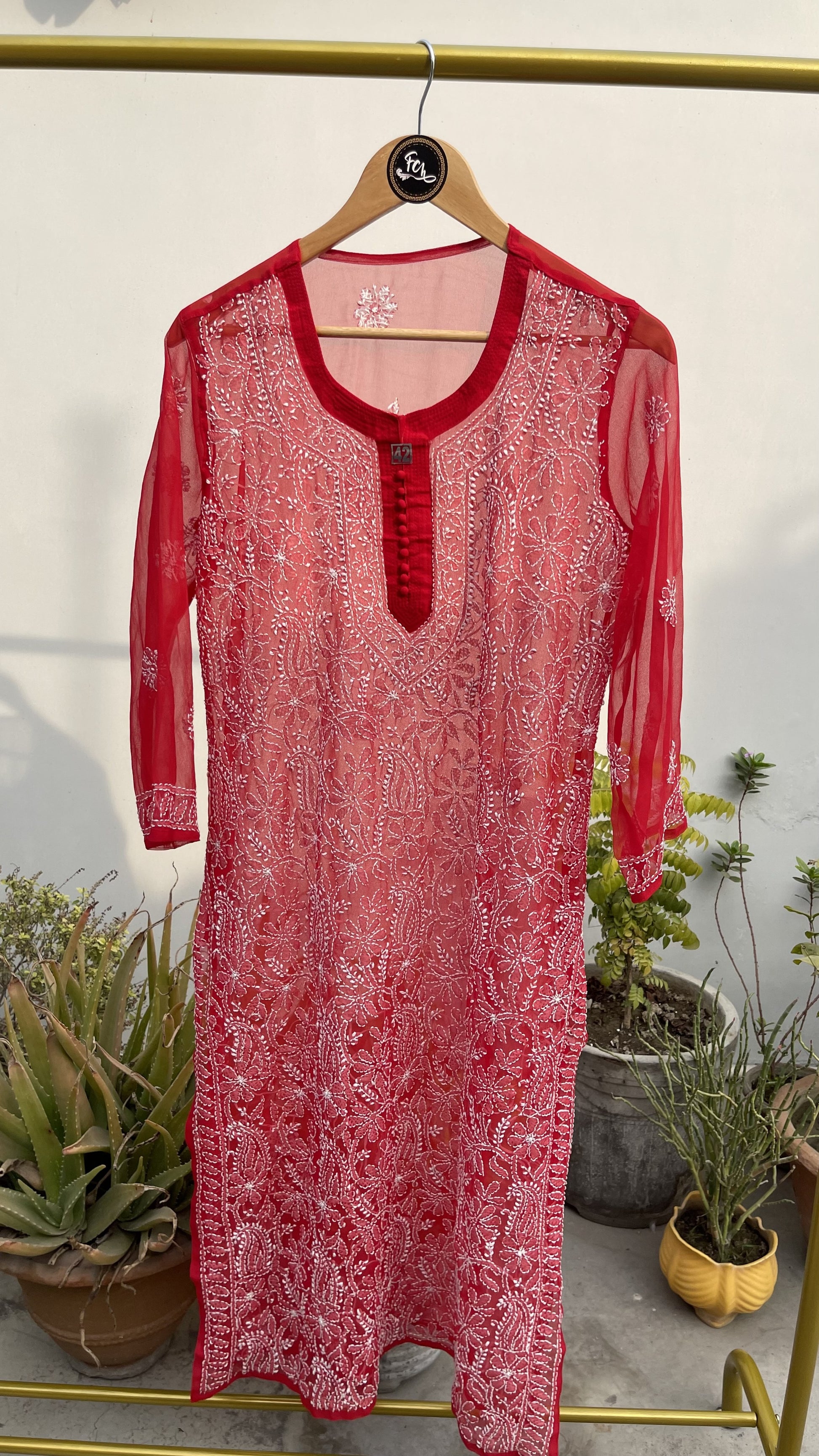 GEORGETTE FRONT JAAL KURTI